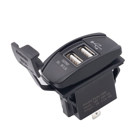 5V 3.1A Kaksois-USB Auton Moottoripyörän Laturin Pistorasia Adapteri Virtapistoke