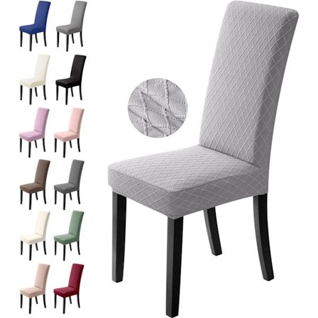 (4 kpl, hopeanharmaa) - Tuolinpäällinen Ruokailutuolinpäällinen Joustava Tuolinpäällinen Universaali Pestävä Irrotettava Päällinen Ruokasaliin 