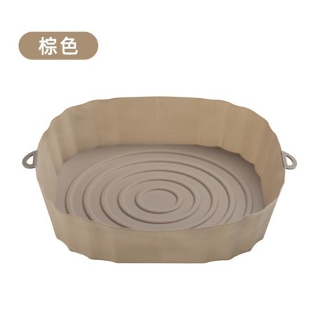 Air Fryer Bakkorg Mjuk plåt Tillbehör Återanvändbar Brown