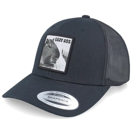 Iconic - Schwarz Trucker Cap - Lazy Capybara Black Trucker @ Hatstore