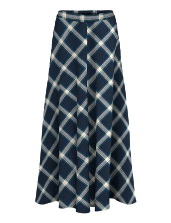 Onlwren Check Long Skirt Wvn Navy ONLY