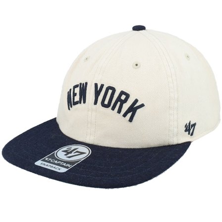 47 Brand - MLB Beige snapback Cap - New York Yankees MLB 47 Tain Rl Sandstone/Navy Snapback @ Hatstore