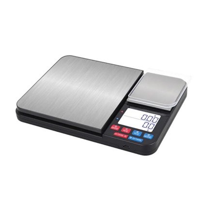 Smart Matvåg 10kg/1g Digital Köksvåg Gram och Uns för Matlagning Bakning Rostfritt Stål Batteri Ingår Svart