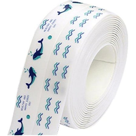 Forseglingstape, vandtæt selvklæbende badforseglingsstrimmel, fugestrimmel, forseglingstape til badeværelse, toilet, køkken, væg