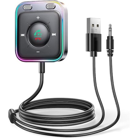 2023 Jack 3.5 Bluetooth-adapter, Bluetooth 5.3 Aux-mottagare HiFi-stereoljudeffekt: Dubbelanslutning och USB Bluetooth-bil Handsfree-samtal för bil St