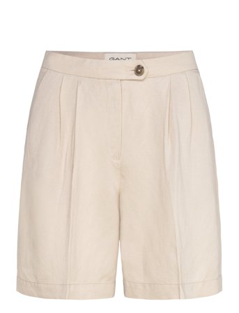 GANT Tailored Linen Shorts - Cream - 38