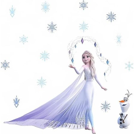 Elsa Vægklistermærker, Anna Vægklistermærke Prinsesse Elsa, Frozen Vægklistermærke Frozen Klistermærke Vægdekorationer, Børne Baggrund Vægdekoration -