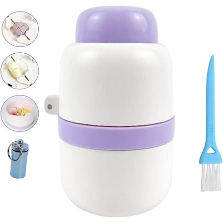 SDIGV Pilledeler, 1/4 Dele, 1/2 Dele Robust Pilledeler, Skjult Blad, Ideel til at Skære Vitaminer, Tabletter (Blå) (FMY)