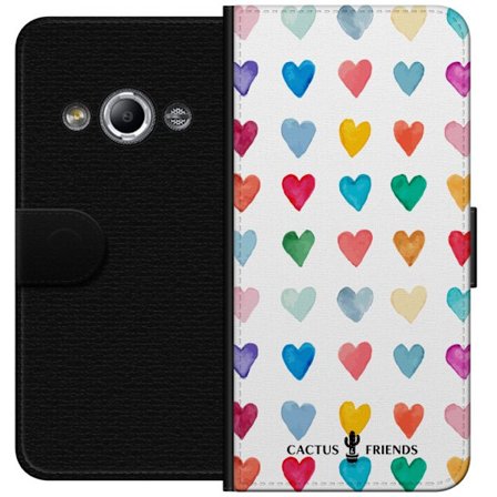 Yhteensopiva Lompakkokotelo Samsung Galaxy Xcover 3 Cactus and Friends - Watercolor Love Grid