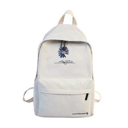 New Solid Backpack Girl School Bags For Teenage School Bag Nylon Daisy Printing Bag Black