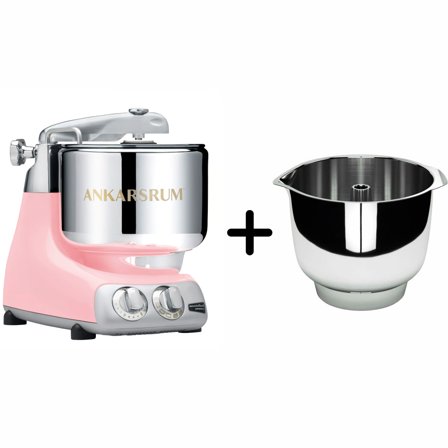 Ankarsrum Assistent Original AKM6230 Cloudy Pink + Røreskål i rustfrit stål | KitchenOne