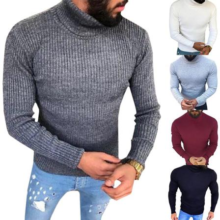Män Höstmode Stickad Pullover Tröja Hög