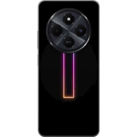 Kompatibelt Mobildeksel til Xiaomi Xiaomi Redmi A4 Minimalistisk neonbokstav I i regnbuefarger mot mørk bakgrunn