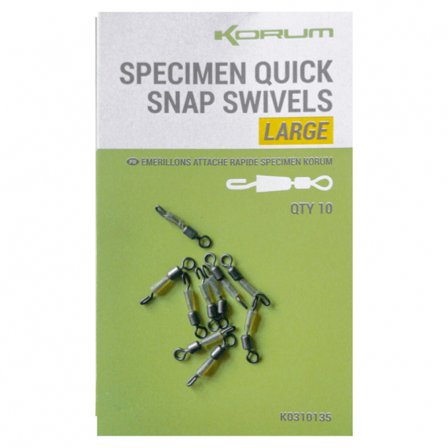 Korum Specimen Quick Snap Swivels - Large