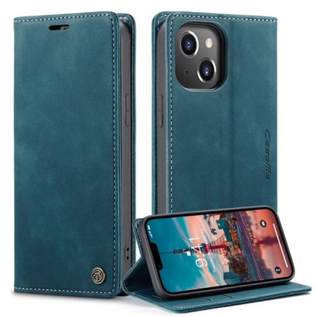 CaseMe Slim Pungetui iPhone 14 Plus Blå