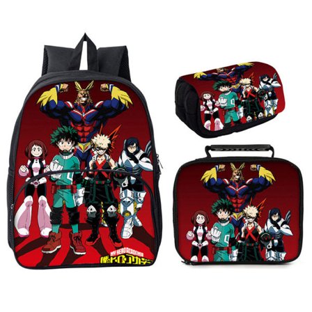 My Hero Academia Rygsæk Tredelt Taske Stil 1