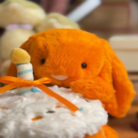 Jellycat Bartholomew Kosedyr, Myk og Komfortabel, Perfekt for Barn, Valentinsdagsgaver, Samleobjekter, 31cm Oransje Kanin