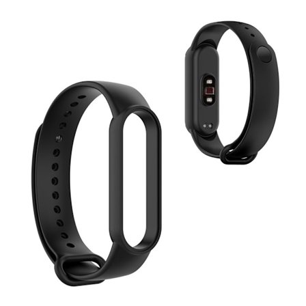 Xiaomi Mi Smart Band 6 / 5 glossy silicone watch band - Black