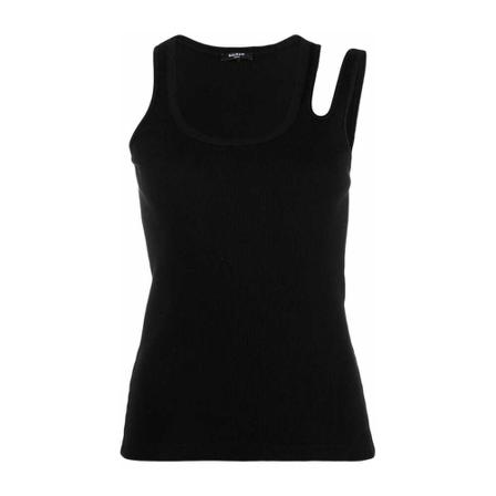 Balmain, T-shirt Zwart, Dames, Maat:2XS,Cotton