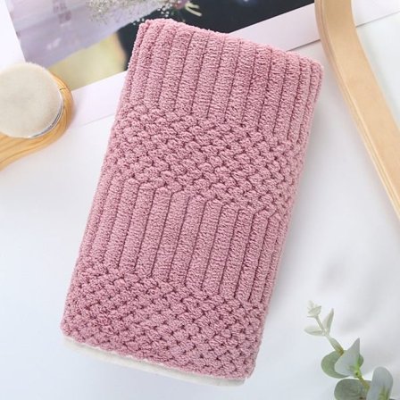 Coral Fleece Hårtorkande Handduk Badlakan LILA