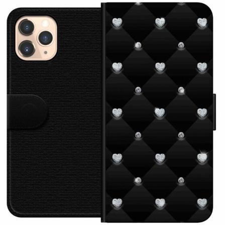 Apple Iphone 11 Pro Plånboksfodral Diamant Hjärta