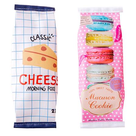 2 stk tegneserie-imitert snacks pennpose oppbevaringspose stasjonærboks blyantveske 21,5 * 7,5 cm