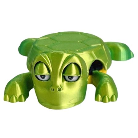 Sjov Skildpadde Brik med Ekspressivt Ansigt 3D Print Skildpadde Brik Unik Dyre Kopholder til Hjemmekontor