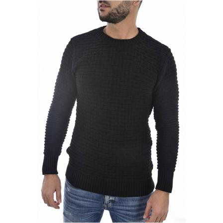 Goldenim paris Fantasy mesh sweater Sort, Herre