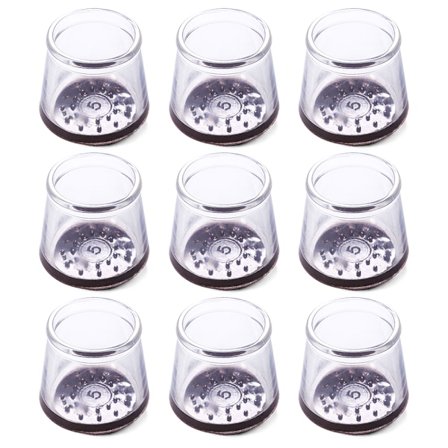 Huonekalujalat / huonekalujen jalkojen suojat 16 kpl Transparent+Brown S