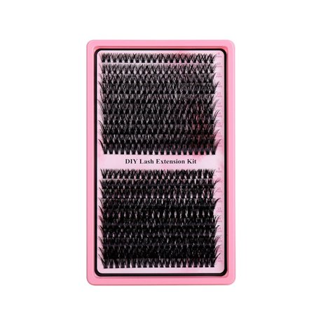 Falske Øjenvipper 400 Klynger Sæt: Syntetiske Fiber Individuelle Vipper for Tæt, Naturligt Look