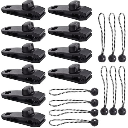 Tältpresenningklämma, 20 st presenningklämma, tältklämmor, kraftiga presenningklämmor, presenningklämmor markiser, krokodilmun tältklämmor (20 st)