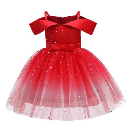 Flickor Prinsess Balklänningar Tulle Tutu Klänning Bröllopsfest