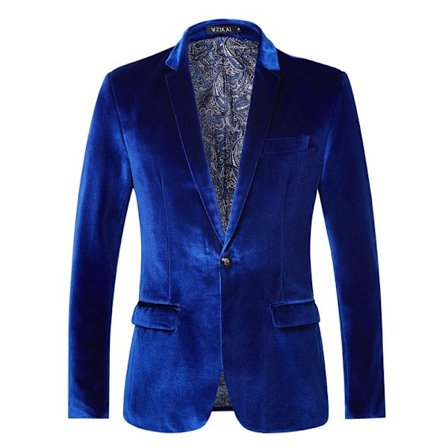 Herrsammet Blazer Slim-Fit Fashion Solid Kostymjacka