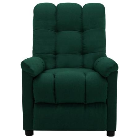 Vidaxl Elektrisk Reclinerfåtölj Mörkgrön Tyg Grön