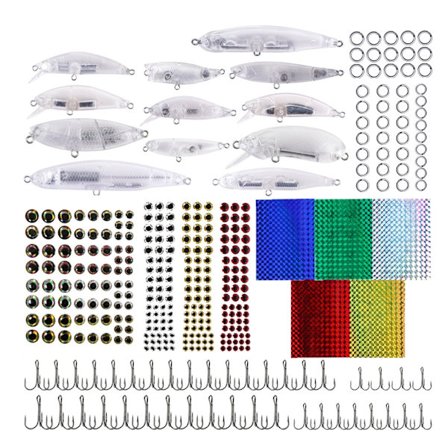 Sett med harde sluker, utstyr for å lage sluker, fiskeredskaper, DIY crankbaits-sett