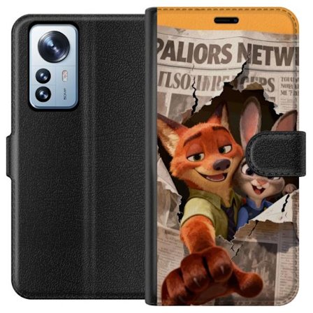 Kompatibelt Plånboksfodral till Xiaomi Xiaomi 12 Pro Zootopia Disney-film äventyr djur stad