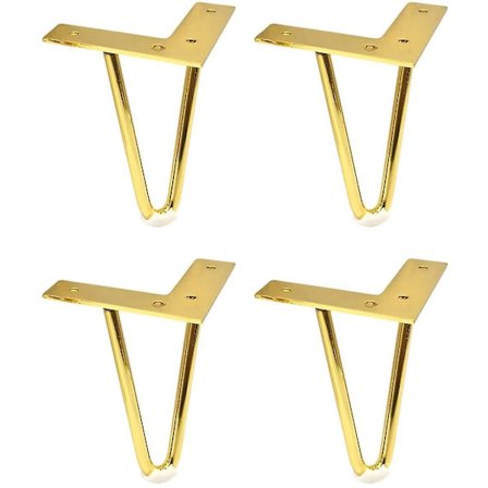 4pcs Hairpin Table Legs Thick Solid Metal Furniture Foot Chair Sofa Be