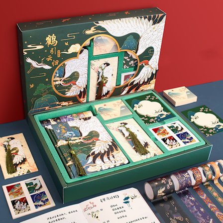 Scrapbooking Kit 3D Stereo Sødt Dyretema Papir Æstetisk Scrapbogssæt til Dimissionssæson Trane