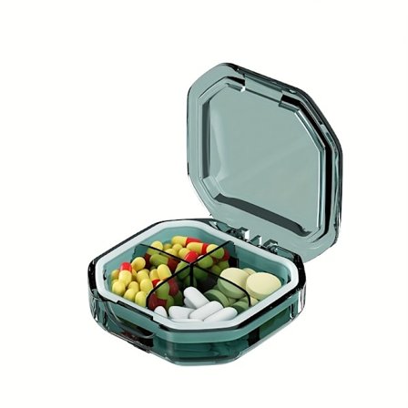 Vackert utformad ask för piller och tabletter, smycken