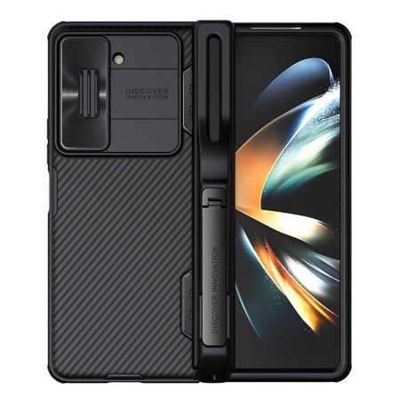 Nillkin CamShield Fold-etui for Samsung Galaxy Z Fold 5 med ekstra pennholder - svart