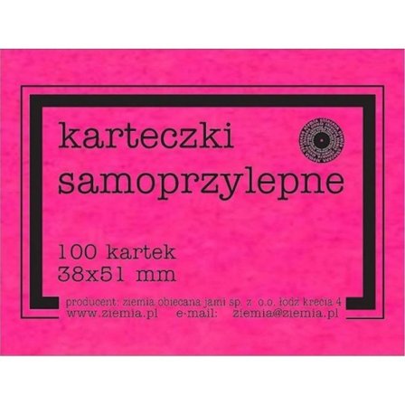 Löftets land Klisterlappar Fluo 38 x 51 mm 100 K rosa