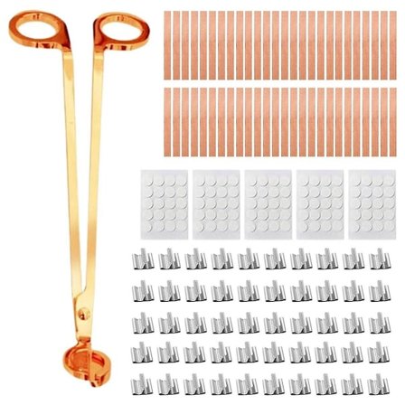 Trefylter for stearinlys med knitrende lyd, treveker for stearinlys, sett for å lage stearinlys med treveker og røyk