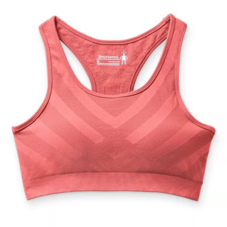 Smartwool Women's Merino Sport Seamless Racerback Bra Women undergarment Pink M