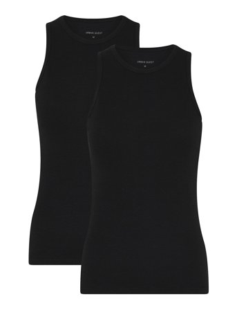 URBAN QUEST | 2-Pack Women Bamboo Tank Top Rib | M