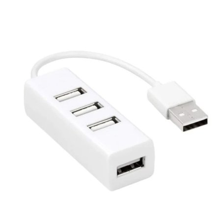 (pow yeah!) USB 2.0-hub med 4 porter - Hvit