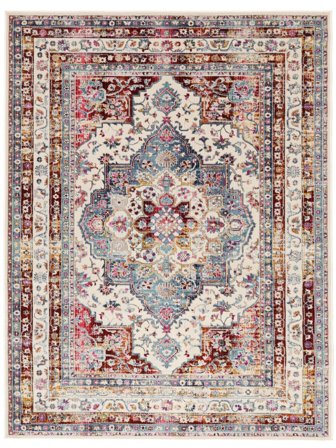 Vaskbart Medaljon Rosanna Multicolor Stort Oeko-Tex Tæppe