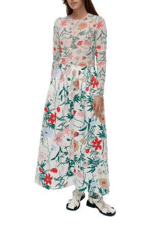 Marimekko Buklee Perenna Skirt Kjolar Dam Vit S