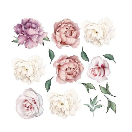 Hjemmedekorasjon Blomst Vinyl Dekal Rose Veggmaleri Blomster Avtagbare Veggdekorasjoner Peony Veggdekorasjoner P M