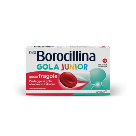 Neoborocillina Gola Junior Fragola 15 Pastiglie Bambini
