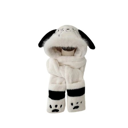 Vintervalpehatt for damer, skjerf, hansker, varm damehettegenser